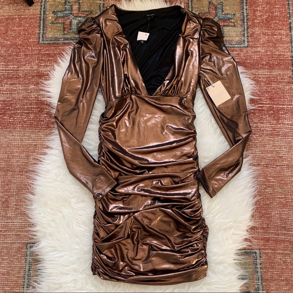 Metalic Forever 21 dress NWT